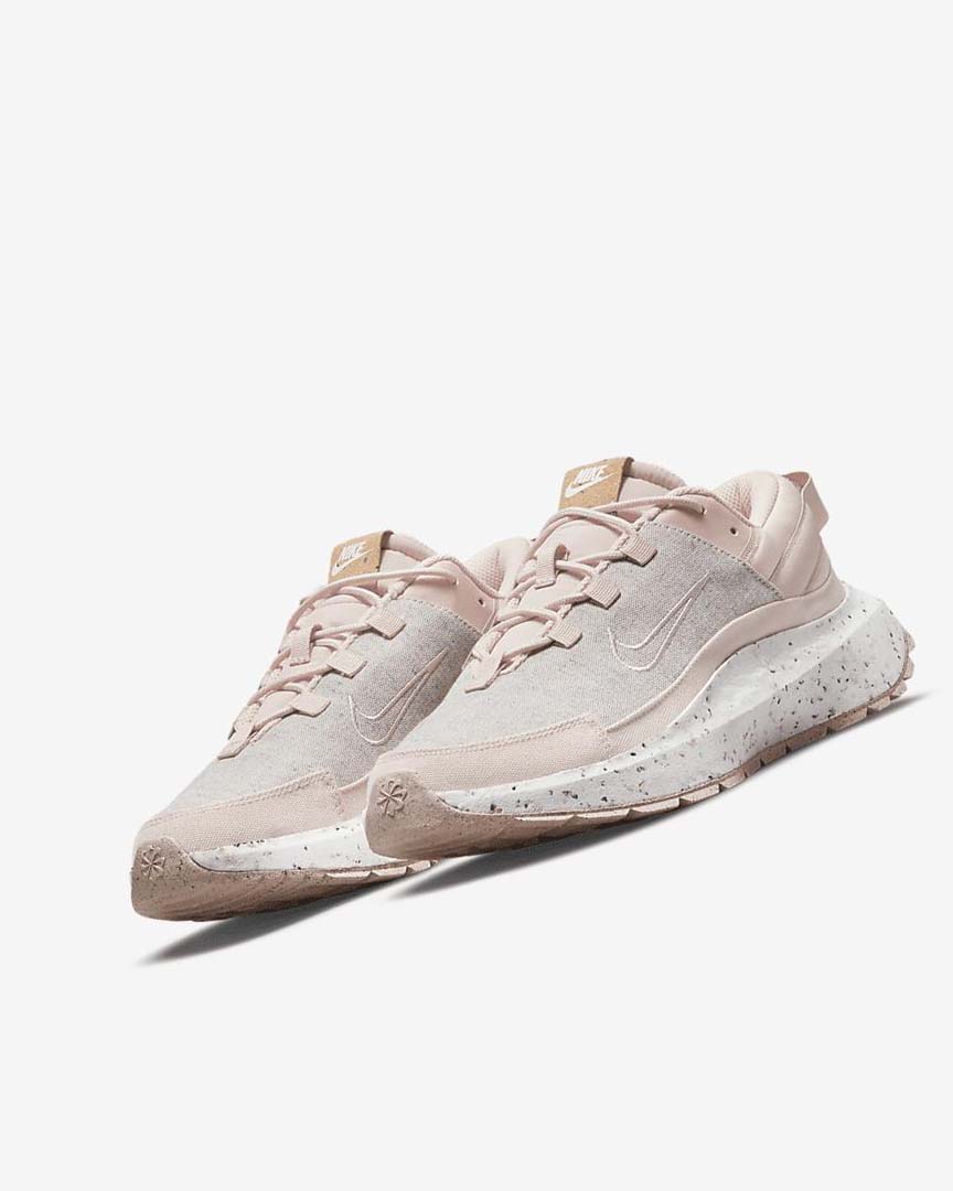 Pink / White / White / Cream Women's Nike Crater Remixa Sneakers | UK3127