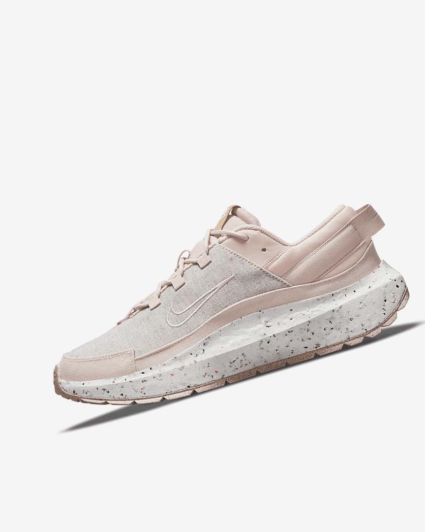 Pink / White / White / Cream Women\'s Nike Crater Remixa Sneakers | UK3127