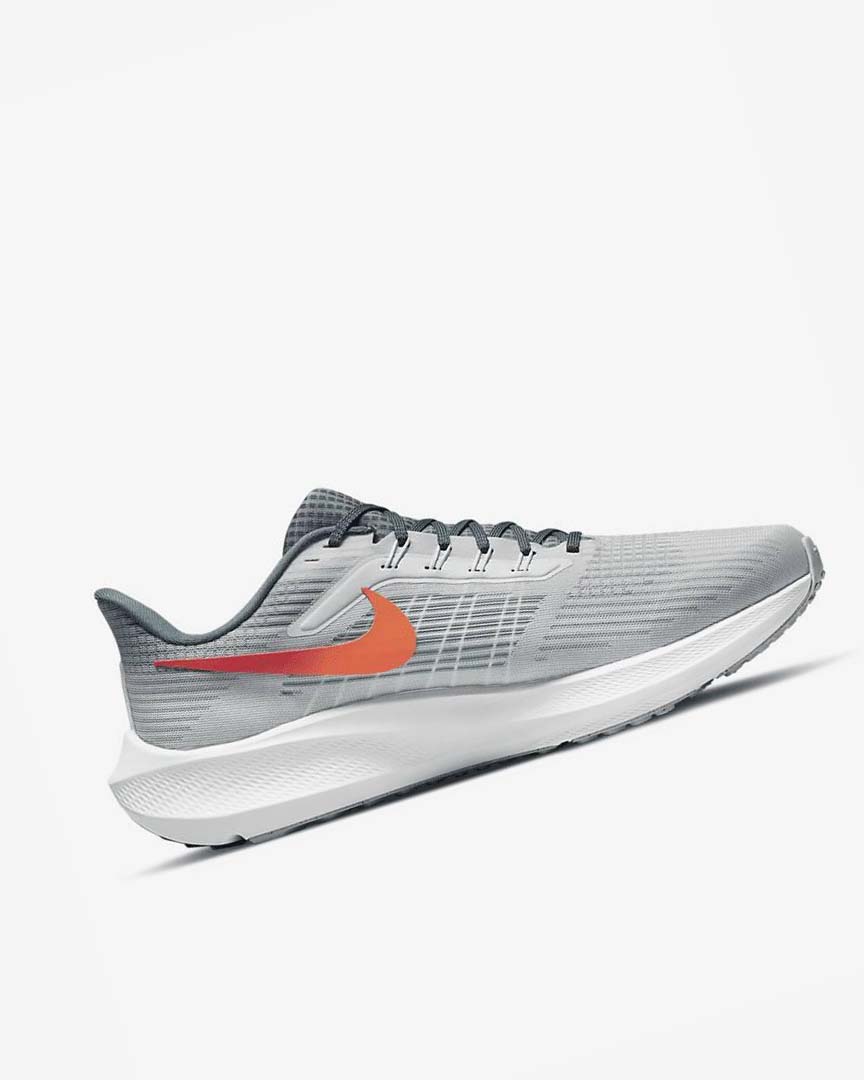 Platinum / Orange Men's Nike Air Zoom Pegasus 39 Running Shoes | UK5214