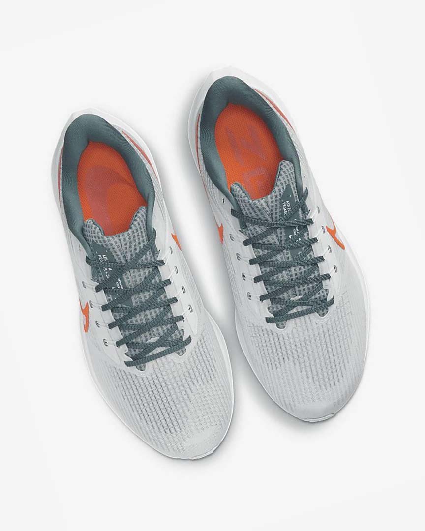 Platinum / Orange Men's Nike Air Zoom Pegasus 39 Running Shoes | UK5214