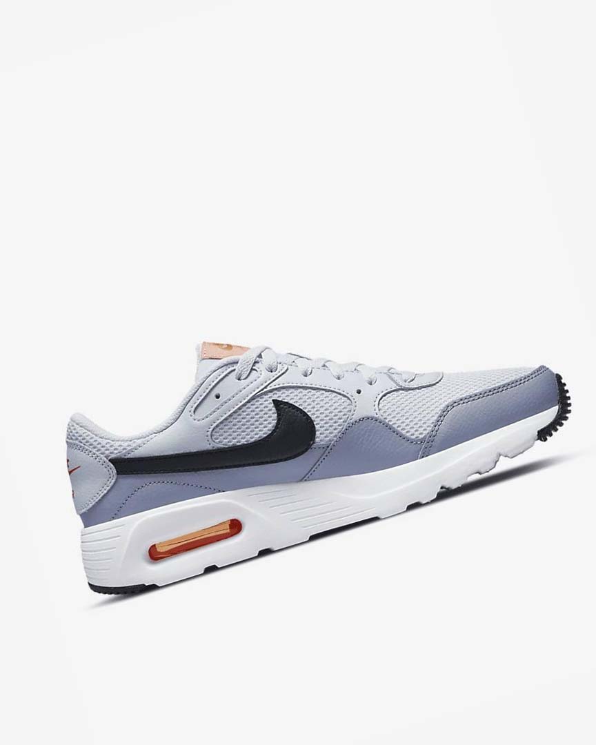 Platinum / White / Black Men's Nike Air Max SC Sneakers | UK4701