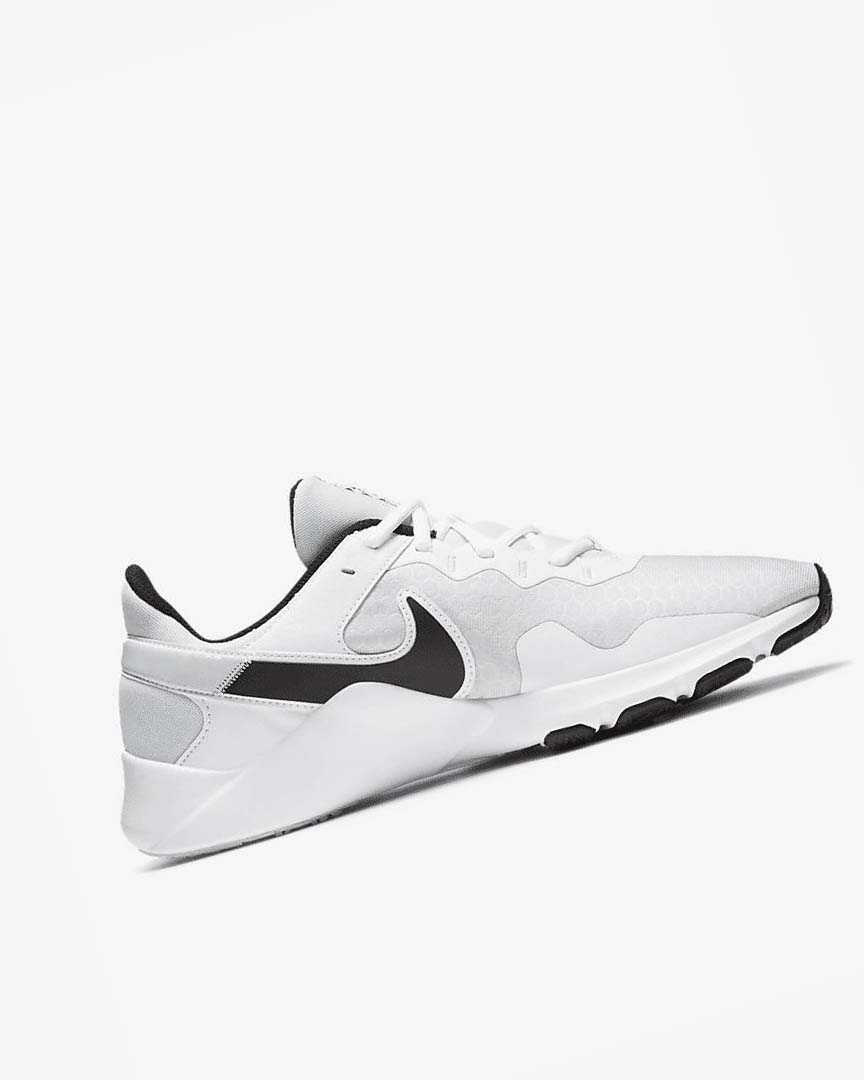 Platinum / White / Black Men's Nike Legend Essential 2 Training Shoes | UK4899