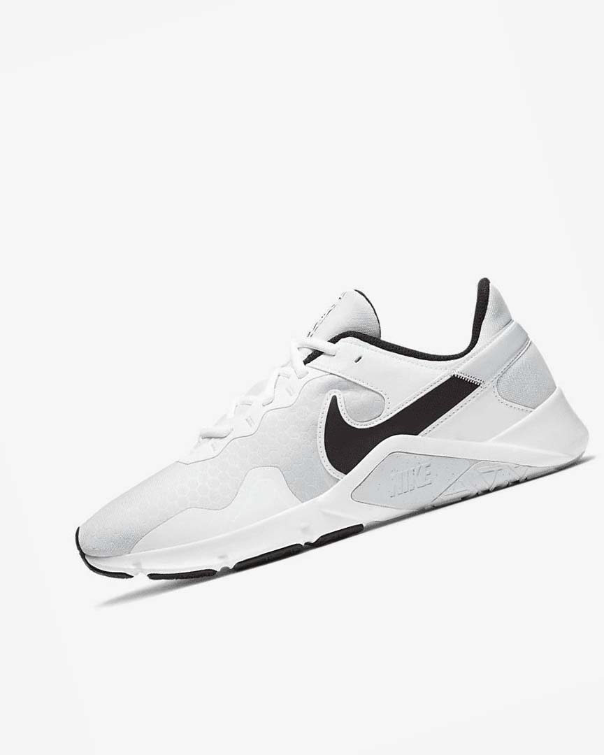 Platinum / White / Black Men\'s Nike Legend Essential 2 Training Shoes | UK4899