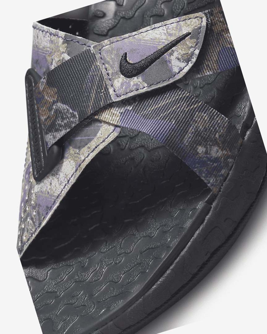 Purple / Dark Grey / Light Men's Nike Air Deschutz +SE Sandals | UK4794