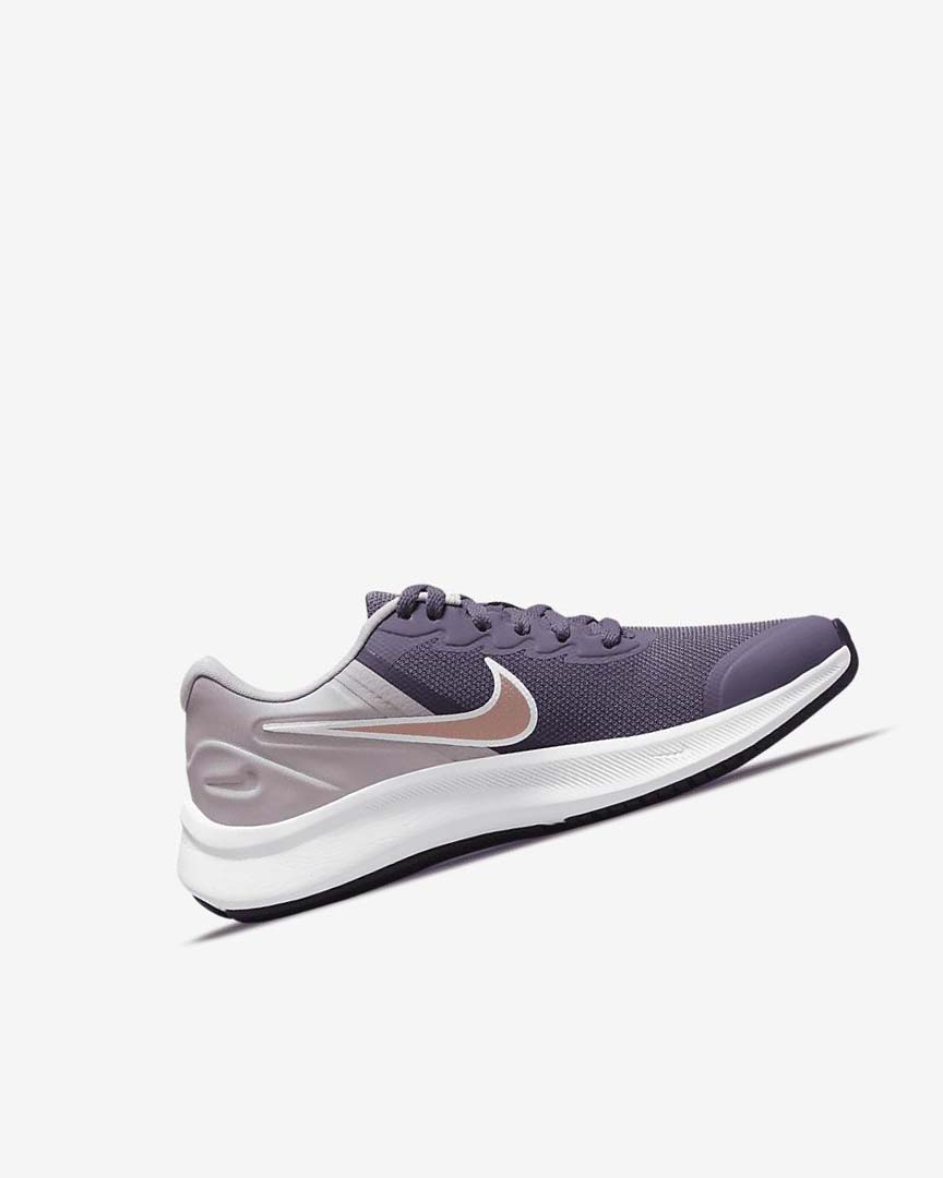 Purple / Grey / Metal Red Brown Boys' Nike Star Runner 3 Running Shoes | UK2440