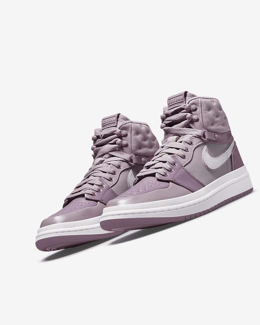 Purple / Grey / White Women's Nike Air Jordan 1 Acclimate Sneakers | UK3103