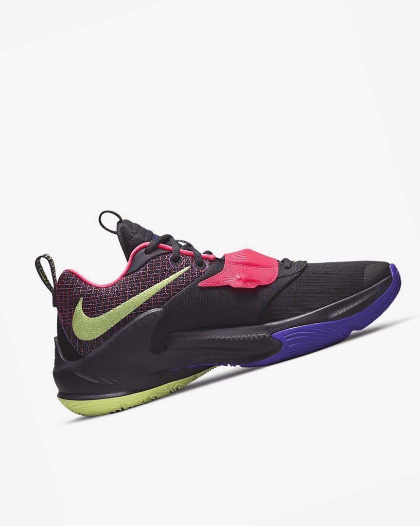 Purple / Pink / Light Lemon Men's Nike Zoom Freak 3 Basketball Shoes | UK2811