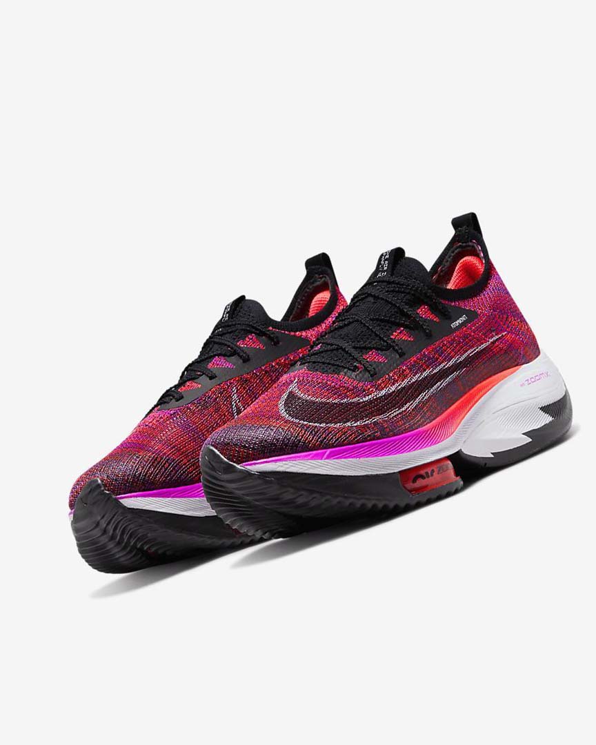 Purple / Red / Black / Black Women's Nike Air Zoom Alphafly NEXT% Flyknit Running Shoes | UK2340