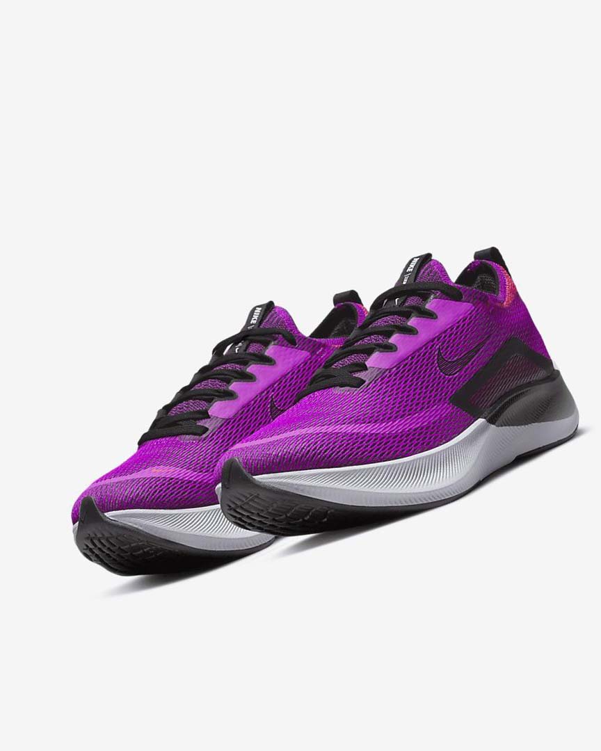 Purple / Red / Grey / Black Women's Nike Zoom Fly 4 Running Shoes | UK3009