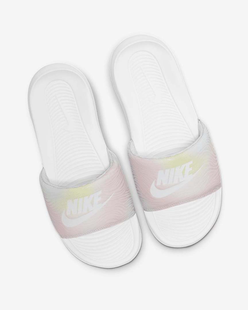 Purple / White / White Women's Nike Victori One Slides | UK2917