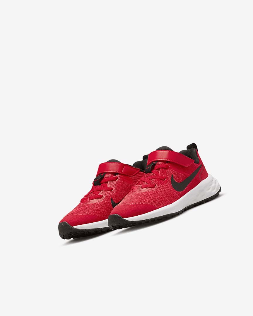 Red / Black Girls' Nike Revolution 6 Running Shoes | UK4678