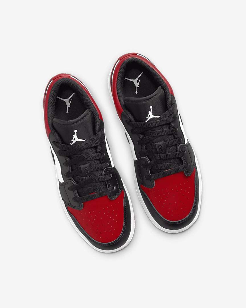 Red / Black / White Boys' Nike Air Jordan 1 Low Sneakers | UK5567