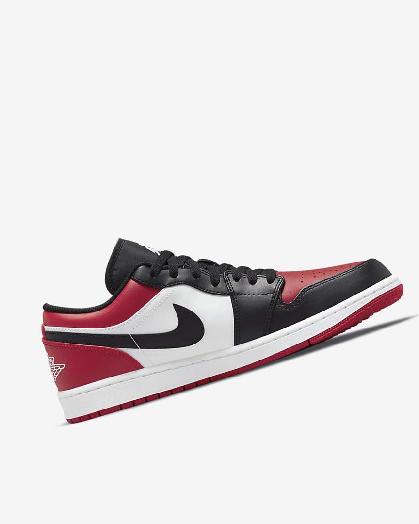 Red / Black / White Men's Nike Air Jordan 1 Low Sneakers | UK4643