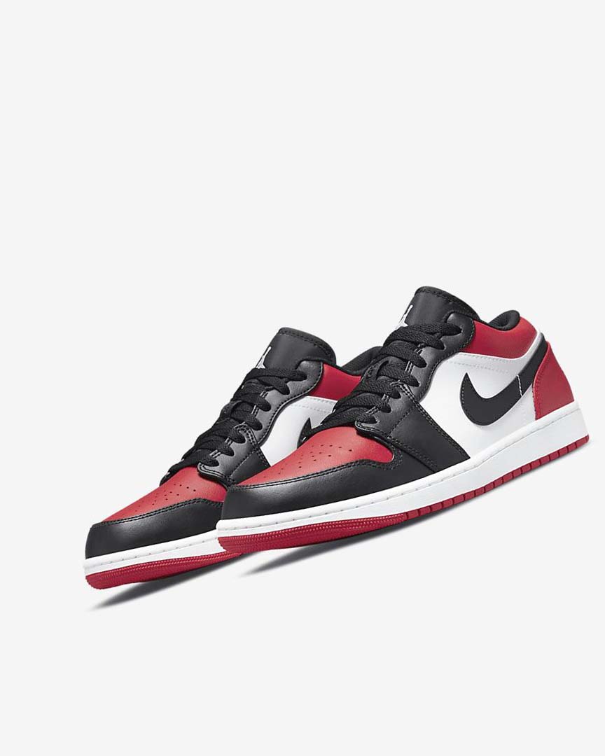 Red / Black / White Men's Nike Air Jordan 1 Low Sneakers | UK4643