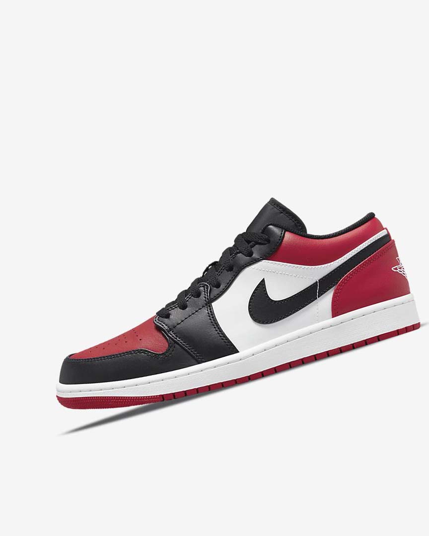 Red / Black / White Men\'s Nike Air Jordan 1 Low Sneakers | UK4643