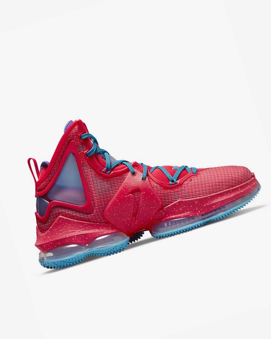 Red / Blue / Purple / Red Men's Nike LeBron 19 Basketball Shoes | UK2386