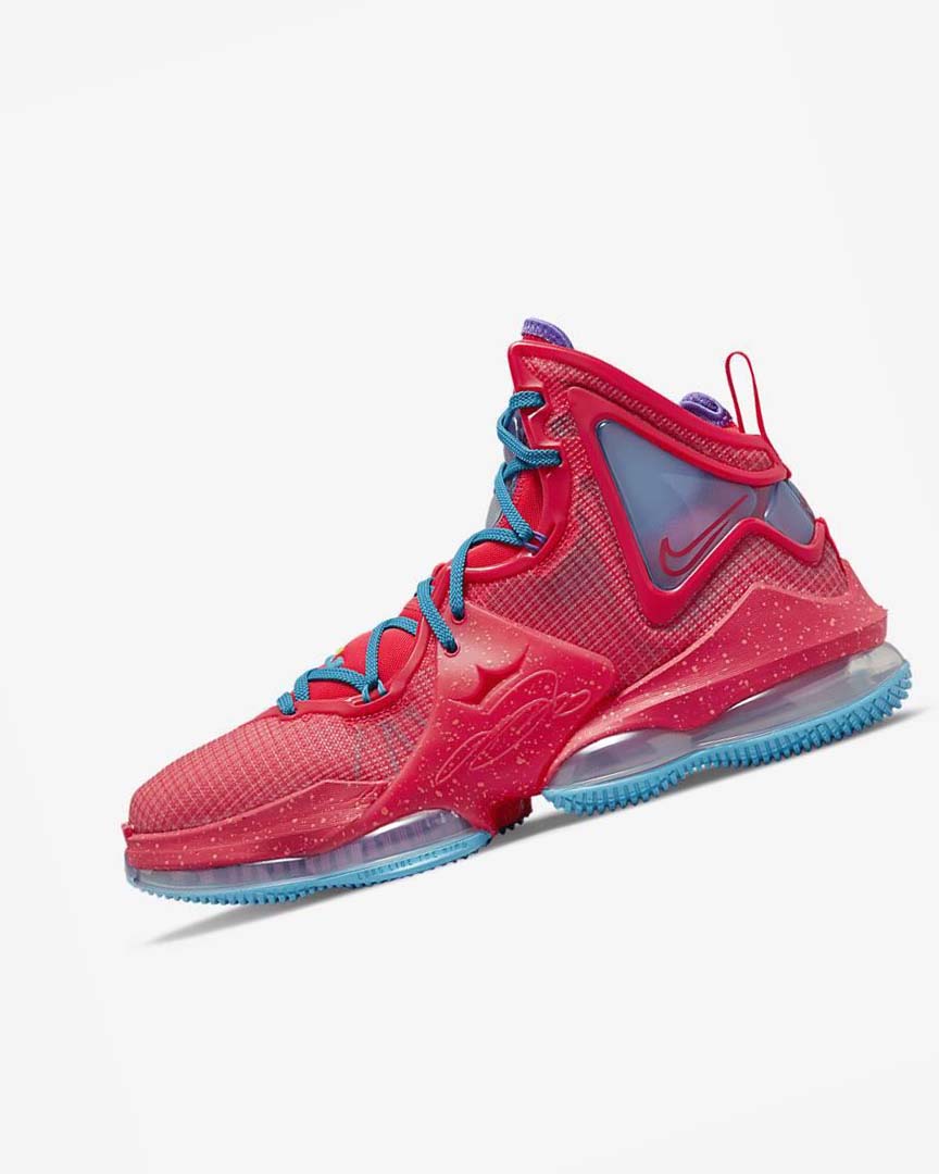 Red / Blue / Purple / Red Men\'s Nike LeBron 19 Basketball Shoes | UK2386