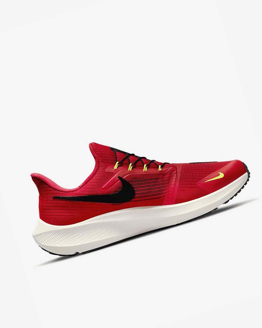 Red / Dark Grey / Black Men's Nike Air Zoom Pegasus 39 FlyEase Running Shoes | UK5408