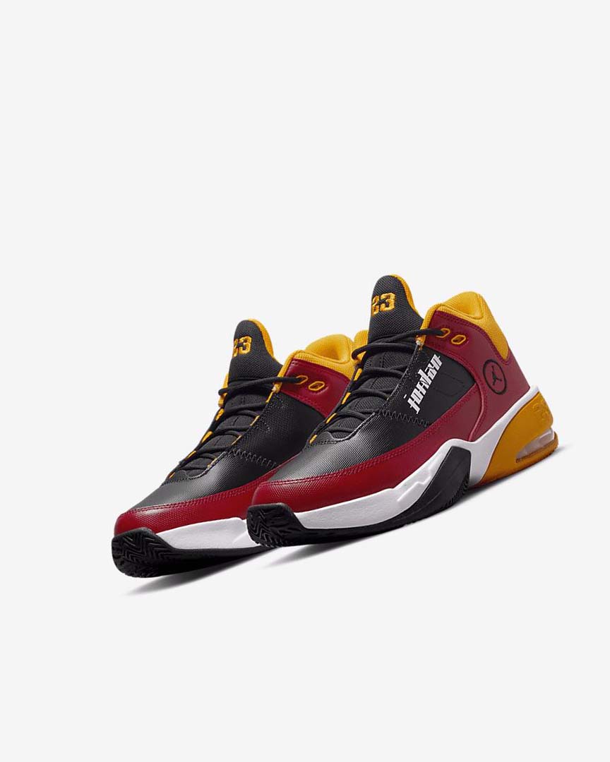 Red / Gold / Black Boys' Nike Jordan Max Aura 3 SE Basketball Shoes | UK5439