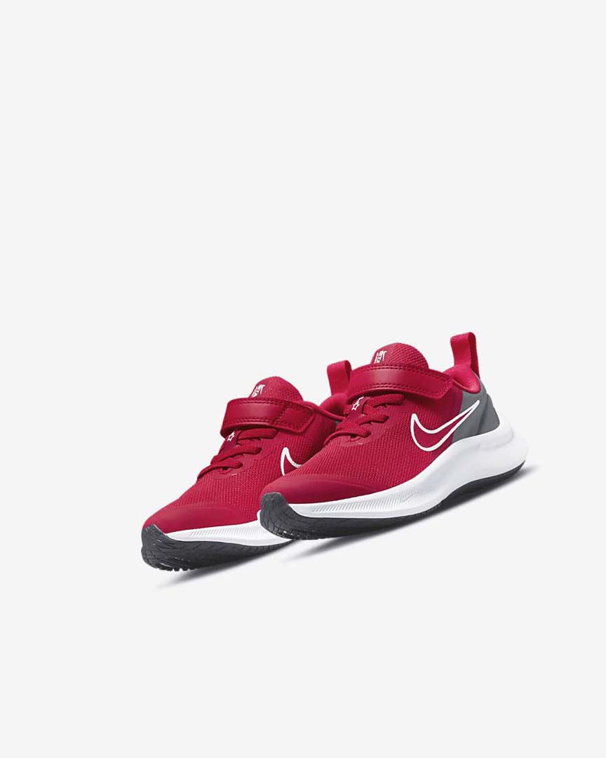 Red / Grey / Red Boys' Nike Star Runner 3 Running Shoes | UK1127