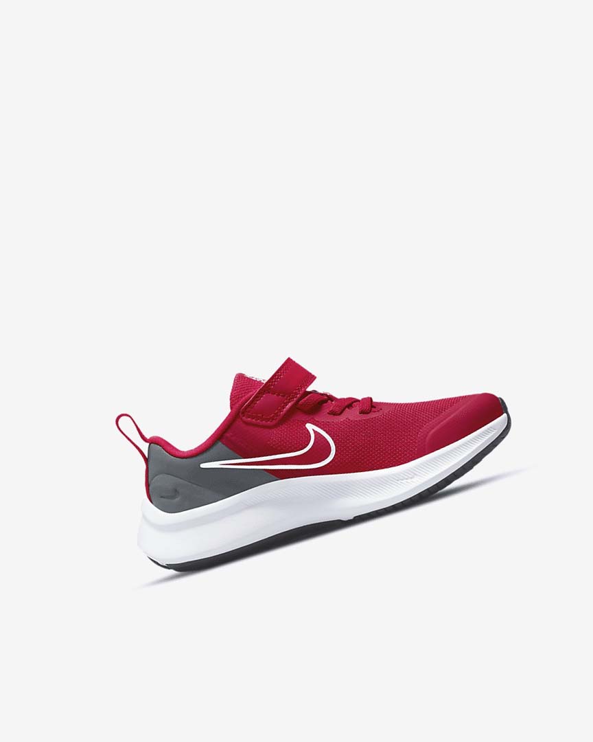 Red / Grey / Red Girls' Nike Star Runner 3 Running Shoes | UK5299