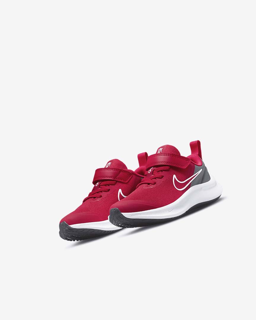 Red / Grey / Red Girls' Nike Star Runner 3 Running Shoes | UK5299