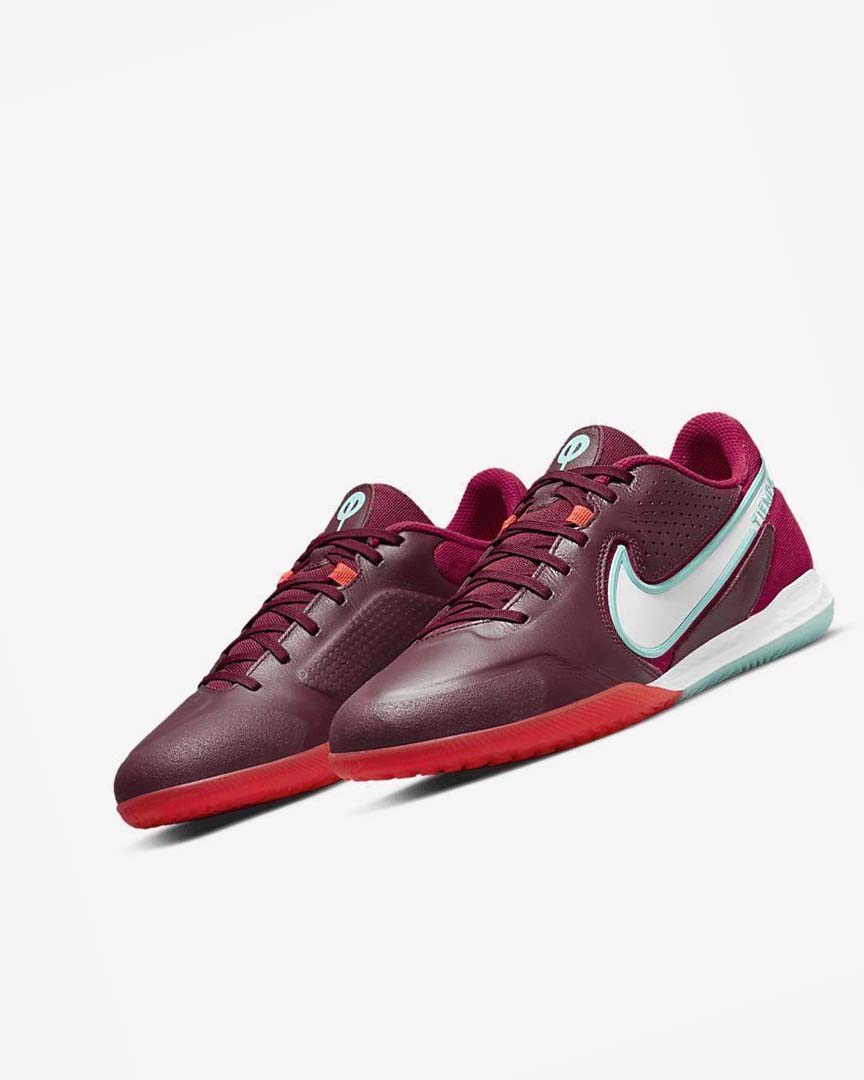 Red / Light Red / White Men's Nike React Tiempo Legend 9 Pro IC Football Shoes | UK5609