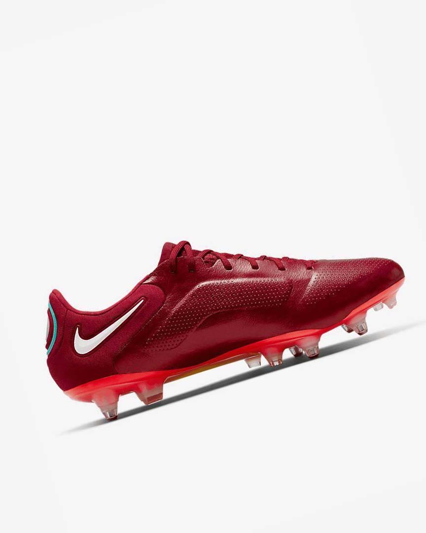 Red / Light Red / White Men's Nike Tiempo Legend 9 Elite SG-Pro AC Football Boots | UK1203