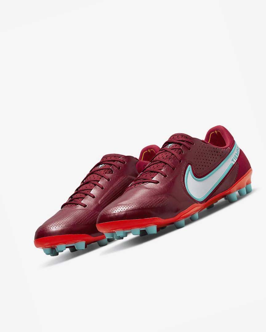 Red / Light Red / White Men's Nike Tiempo Legend 9 Elite AG-Pro Football Boots | UK3234