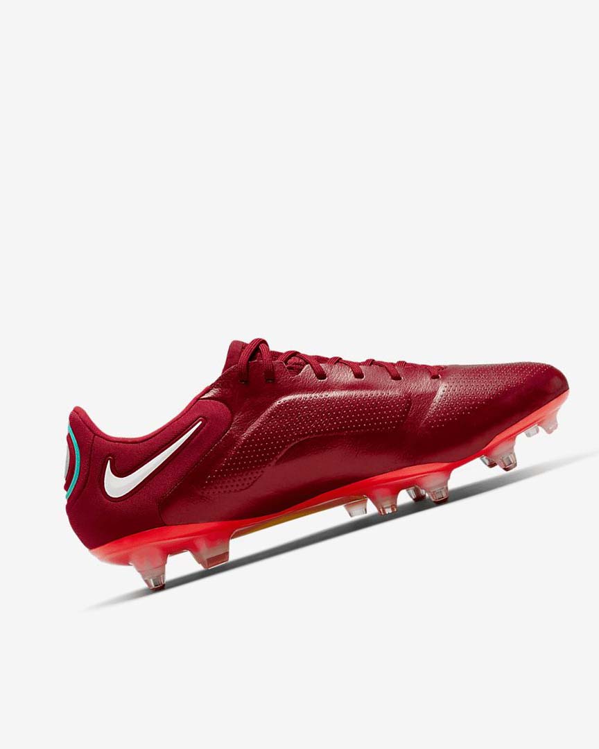 Red / Light Red / White Women's Nike Tiempo Legend 9 Elite SG-Pro AC Football Boots | UK2882