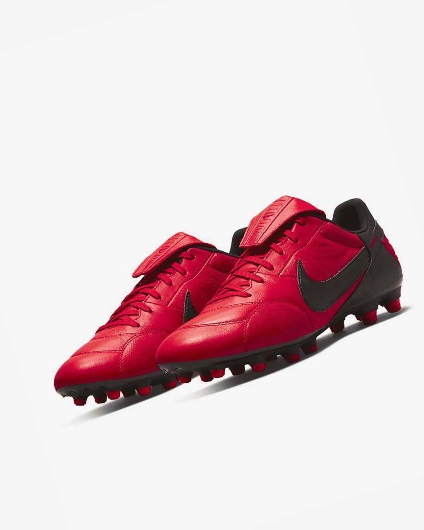 Red / Red / Black Men's Nike The Premier 3 FG Football Boots | UK5080