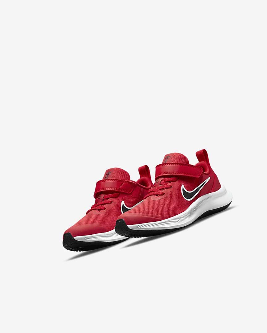 Red / Red / White / Black Boys' Nike Star Runner 3 Running Shoes | UK5593