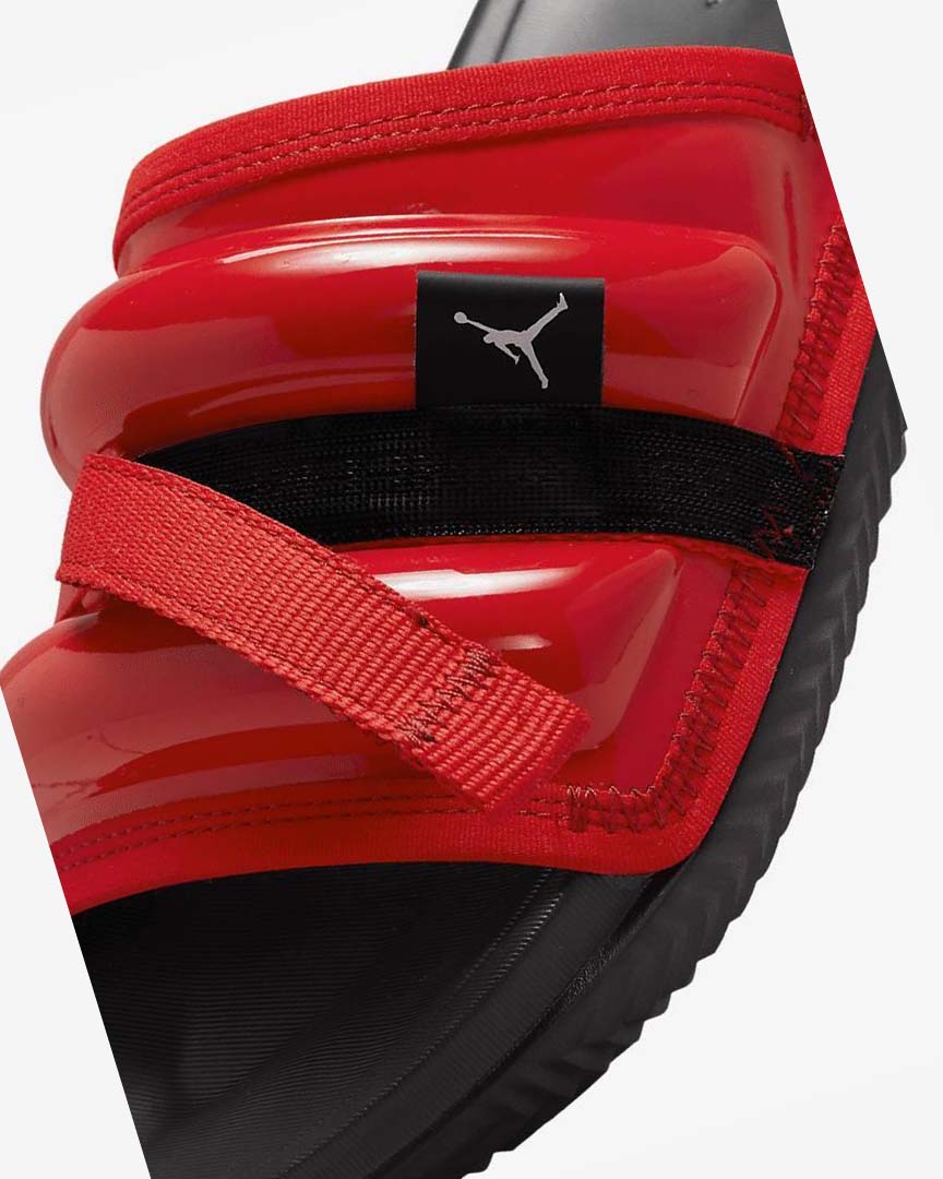 Red / White / Burgundy / Black Men's Nike Jordan Super Play Slides | UK5201