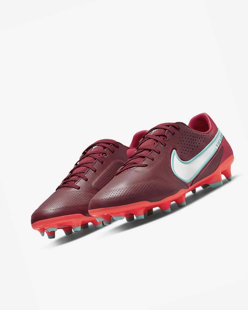 Red / White Men's Nike Tiempo Legend 9 Pro FG Football Boots | UK4926