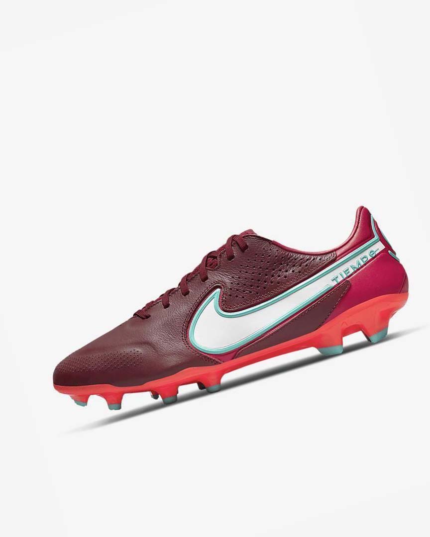 Red / White Men\'s Nike Tiempo Legend 9 Pro FG Football Boots | UK4926