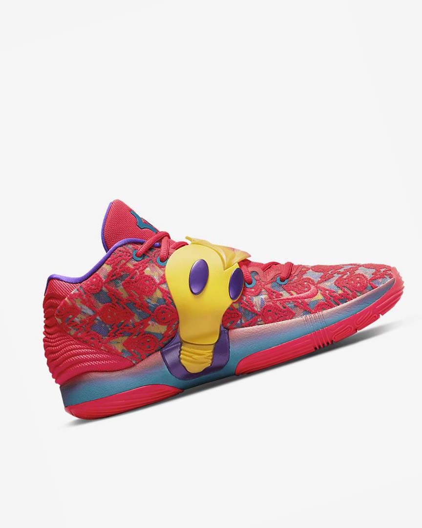 Red / Yellow / Purple / Green Men's Nike KD14 Basketball Shoes | UK2720