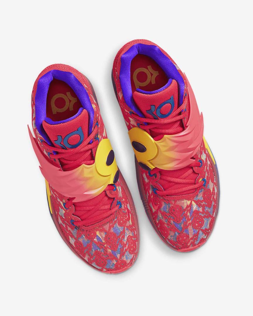 Red / Yellow / Purple / Green Women's Nike KD14 Basketball Shoes | UK2556