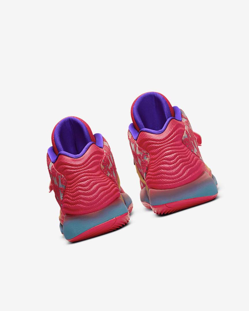 Red / Yellow / Purple / Green Women's Nike KD14 Basketball Shoes | UK2556