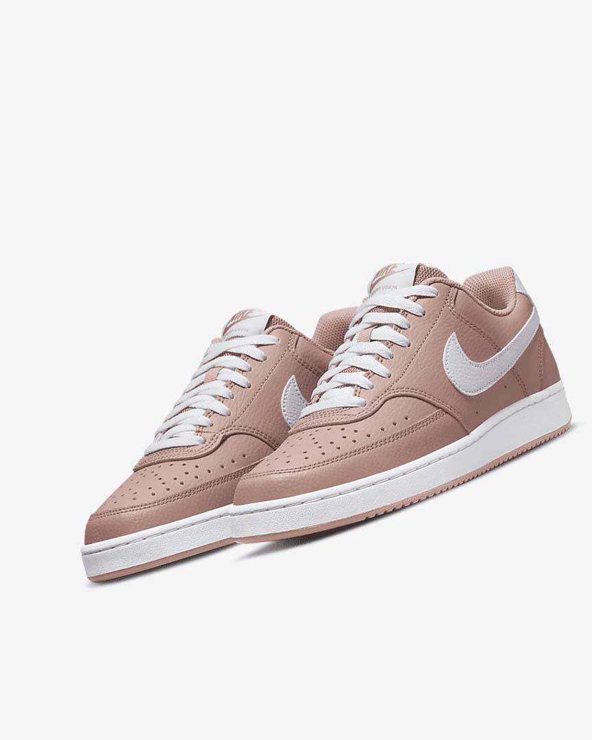 Rose / Black / White Women's Nike Court Vision Low Next Nature Sneakers | UK4708