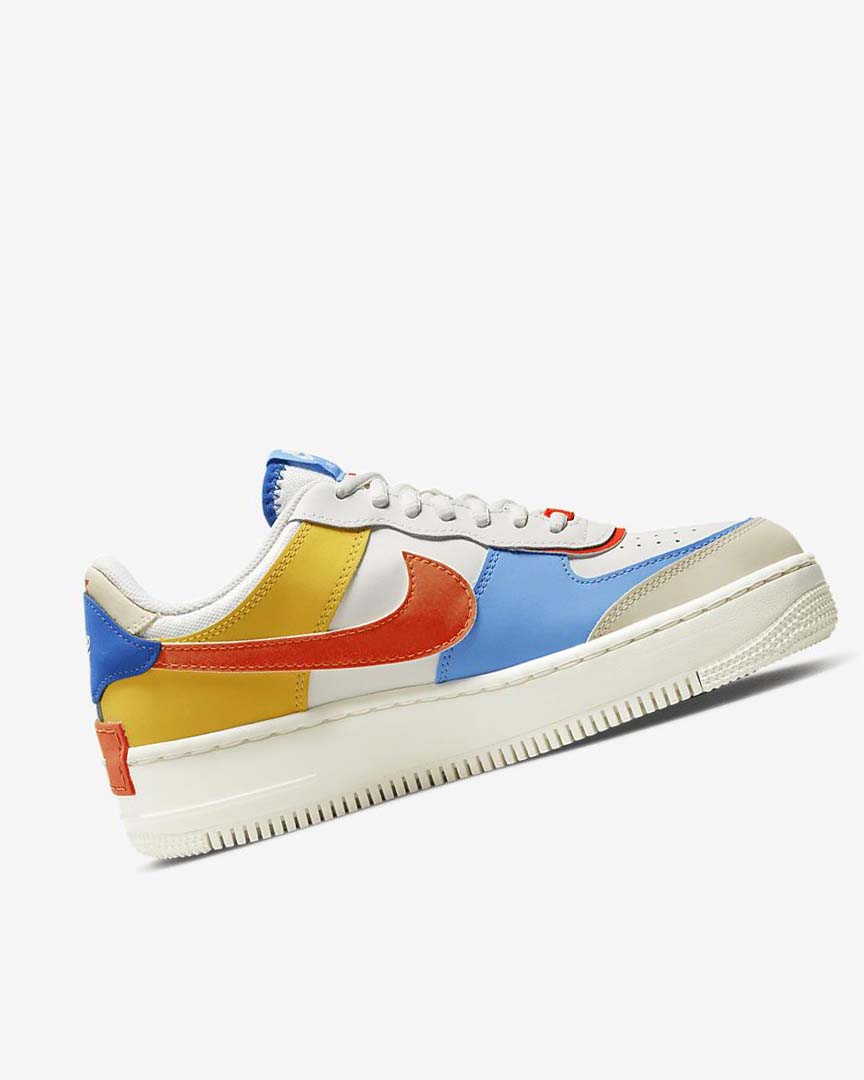 Royal / Orange / Blue Women's Nike Air Force 1 Shadow Sneakers | UK2302