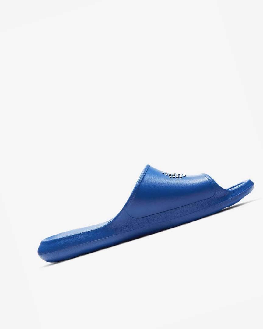 Royal / White Men's Nike Victori One Slides | UK4726