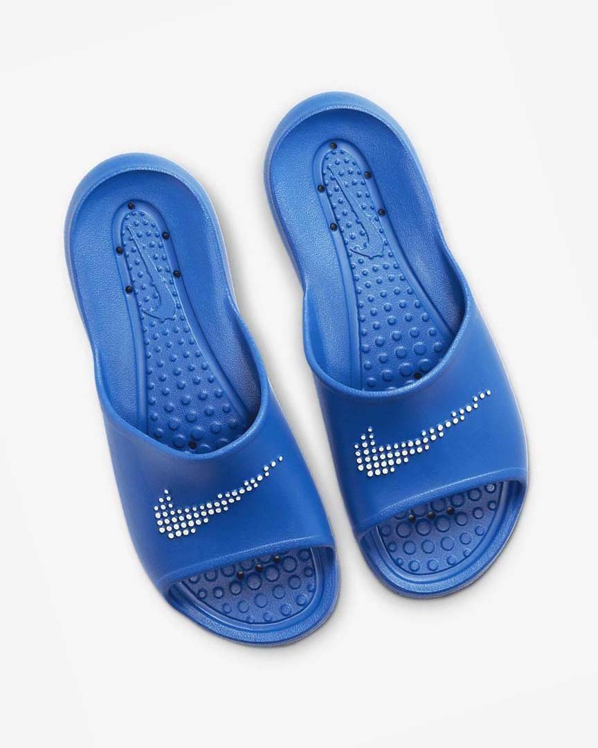 Royal / White Men's Nike Victori One Slides | UK4726