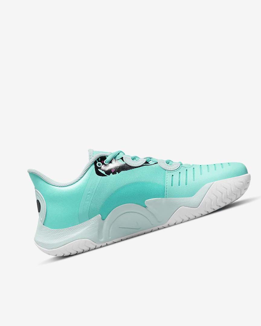 Turquoise / Black / Fuchsia / Turquoise Women's Nike Court Air Zoom GP Turbo Naomi Osaka Tennis Shoes | UK2244