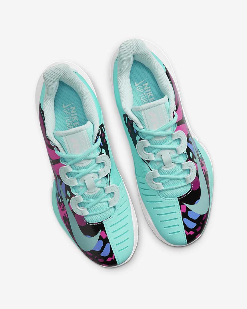 Turquoise / Black / Fuchsia / Turquoise Women's Nike Court Air Zoom GP Turbo Naomi Osaka Tennis Shoes | UK2244