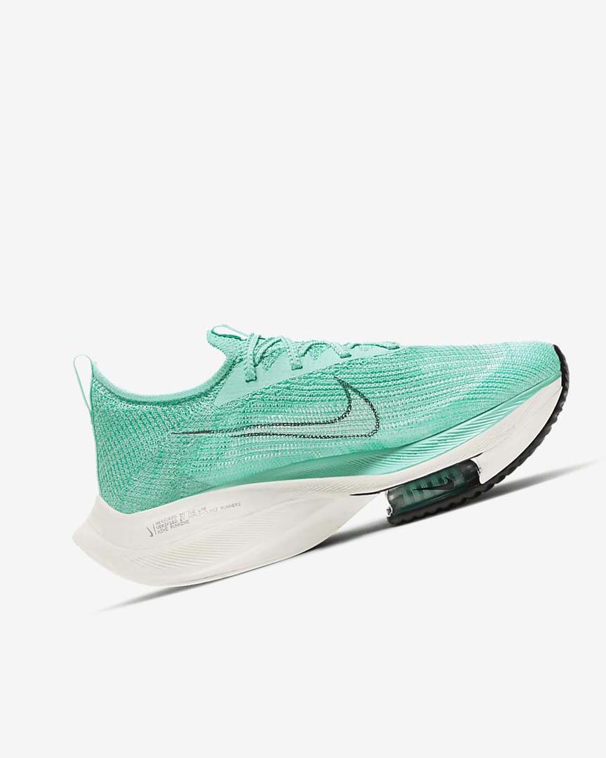 Turquoise / Black / Light Turquoise / White Women's Nike Air Zoom Alphafly NEXT% Flyknit Running Shoes | UK2885