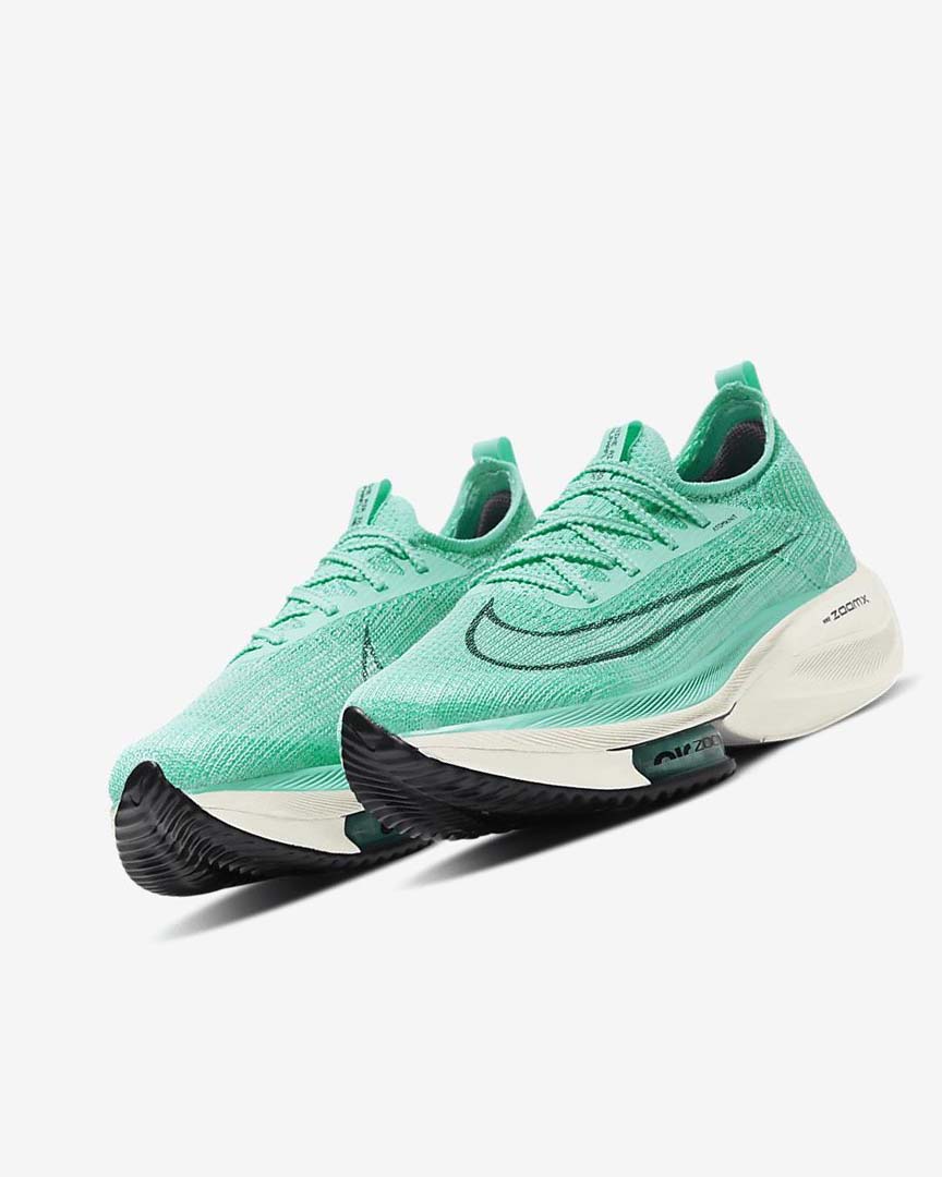 Turquoise / Black / Light Turquoise / White Women's Nike Air Zoom Alphafly NEXT% Flyknit Running Shoes | UK2885