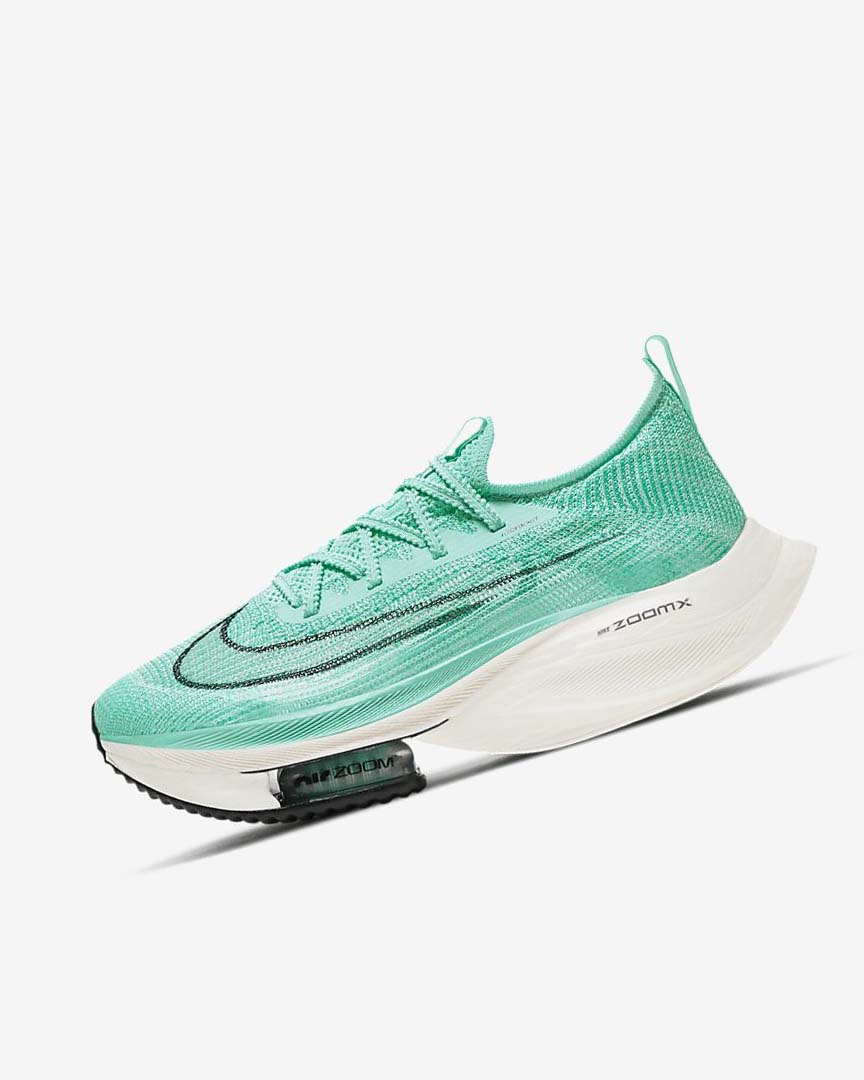 Turquoise / Black / Light Turquoise / White Women\'s Nike Air Zoom Alphafly NEXT% Flyknit Running Shoes | UK2885