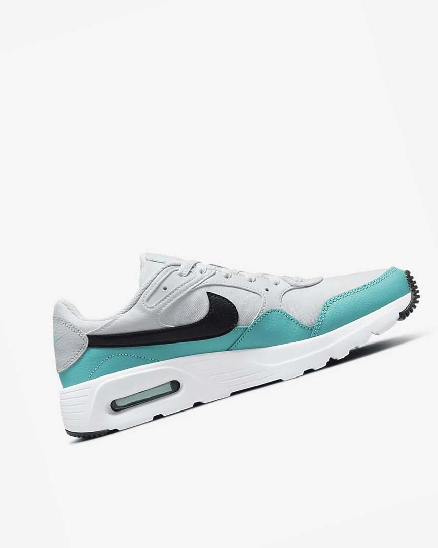 Turquoise / White / Black Men's Nike Air Max SC Sneakers | UK5185