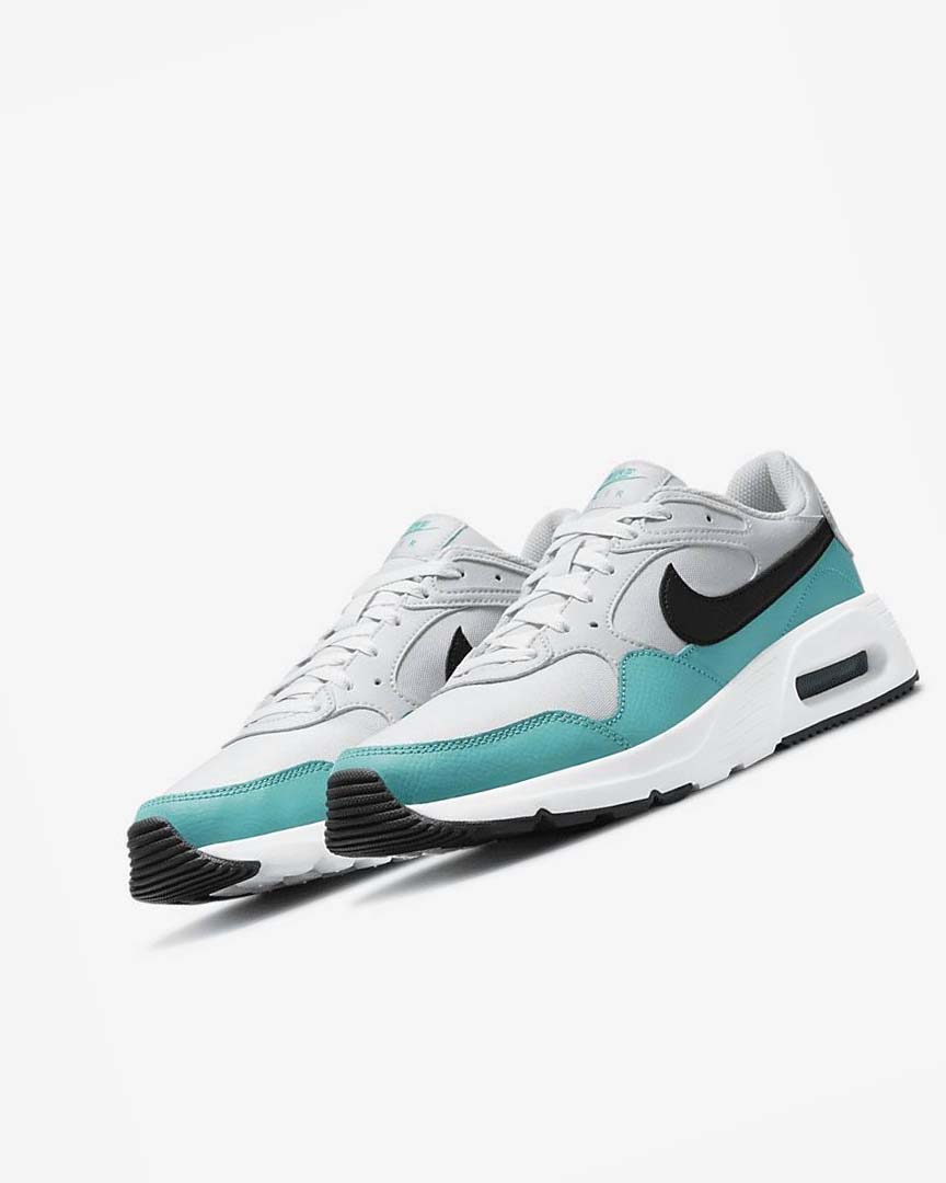 Turquoise / White / Black Men's Nike Air Max SC Sneakers | UK5185