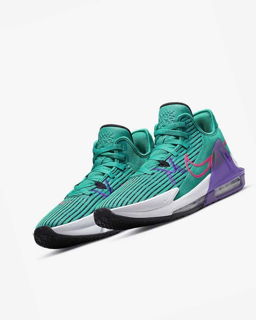 Turquoise / White / Pink Men's Nike LeBron Witness 6 Basketball Shoes | UK3208